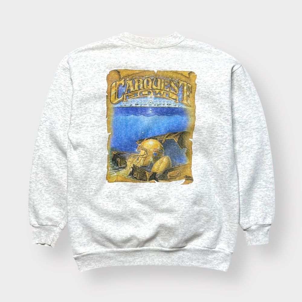 Vtg 90s CarQuest Bowl College Football Sweatshirt, NCAA 2-Sided, NFL Miami M